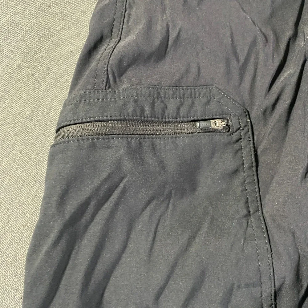 Eddie Bauer Mens 38x32 Black Hiking Ranier Pants Outdoor Nylon Spandex Blend